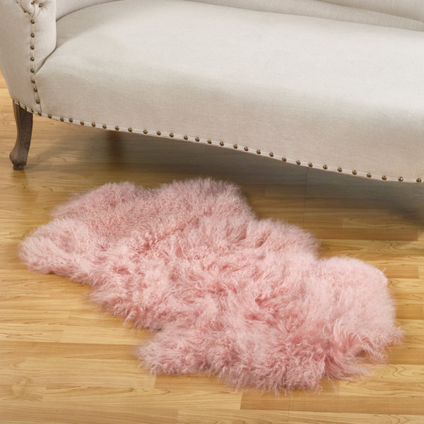 Mercer41 Ciabhan Sheepskin Pink Rug & Reviews Wayfair